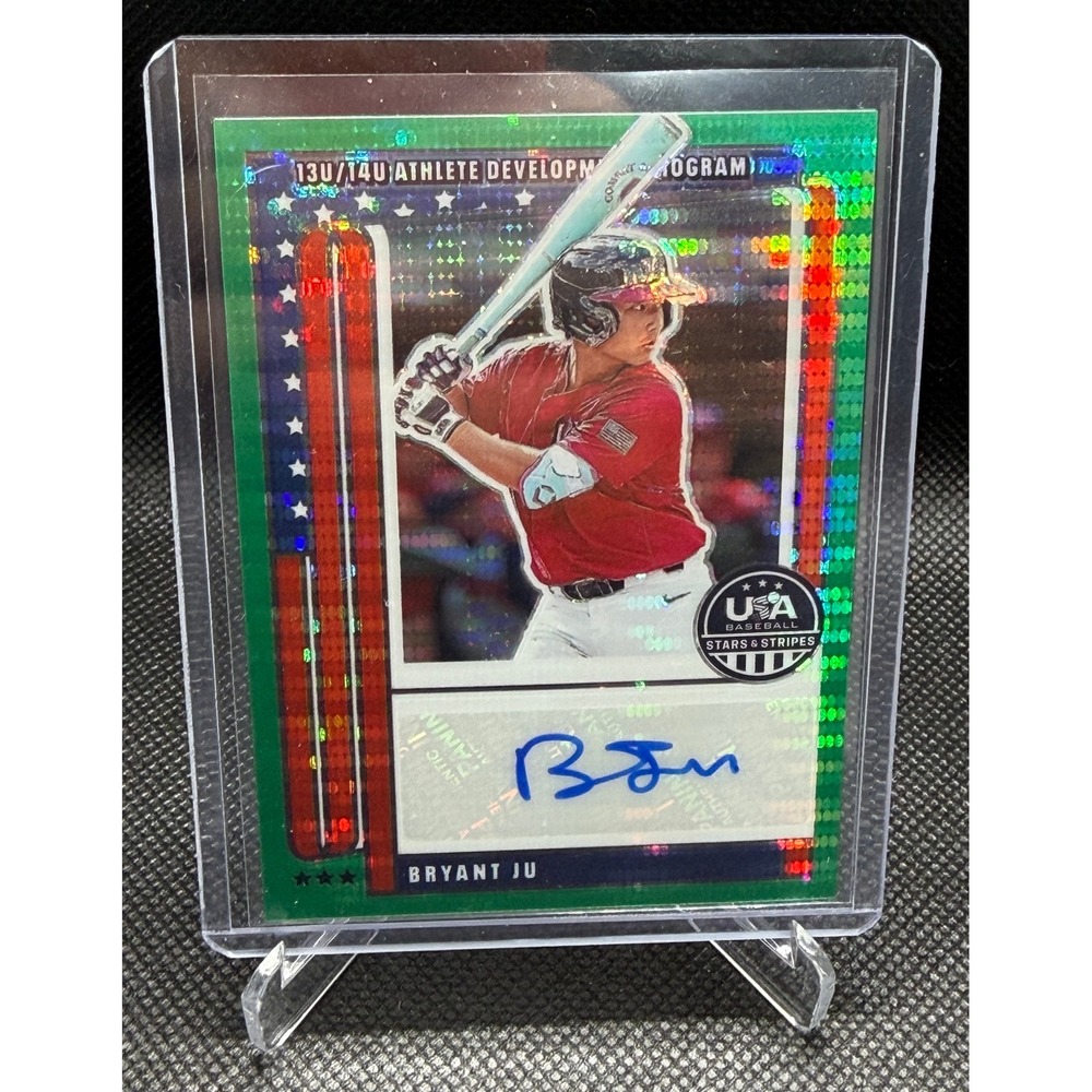 2024 Panini USA Baseball Bryant Ju Auto Green Prizm 72/99 NTS-BJ NM+